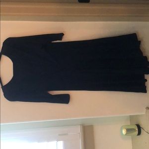 Black Jersey reversible corset fluted mini dress